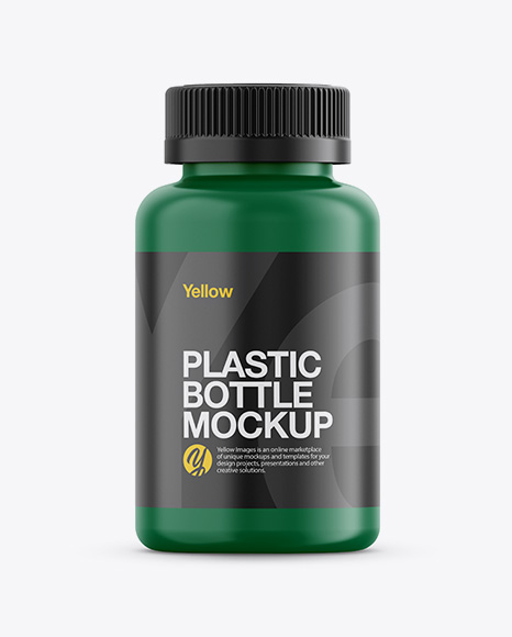 Matte Plastic Bottle Mockup