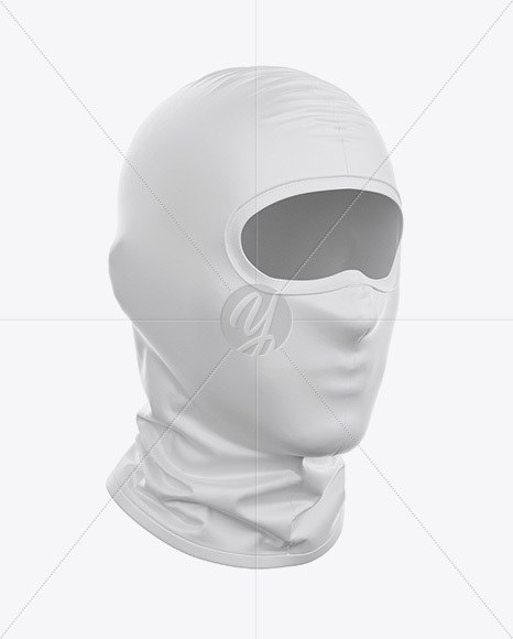 Balaclava Mockup - Halfside View