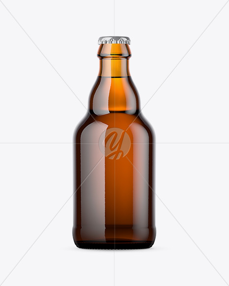 Amber Beer Bottle Mockup