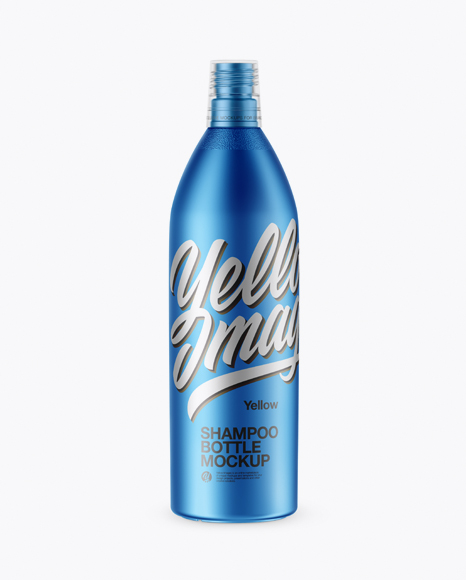 Metallic Shampoo Bottle Mockup