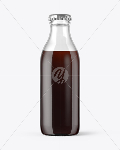 180ml Dark Drink Bottle Mockup