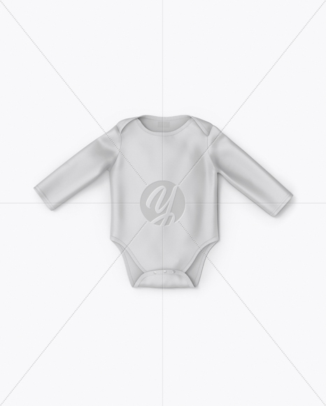 Baby Bodysuit Mockup - Top View