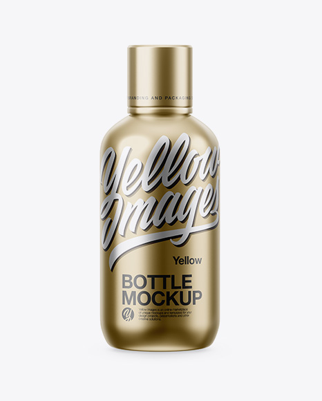 Metallic Plastic Bottle Mockup - Bottle mockup