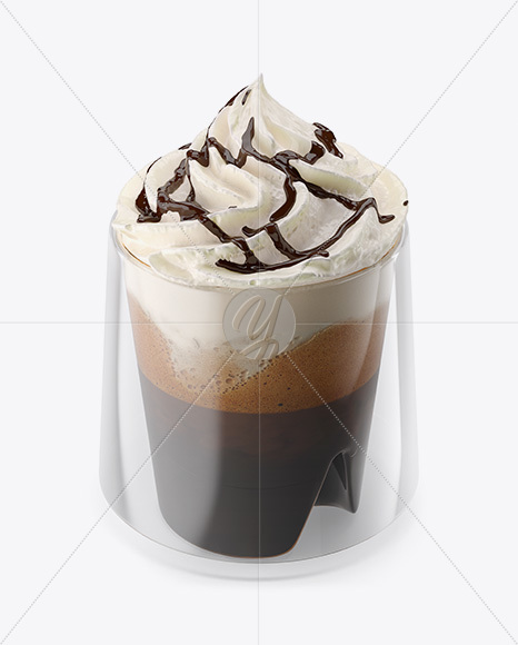 Mocha Coffee Cup Mockup - High-Angle Shot & Top View