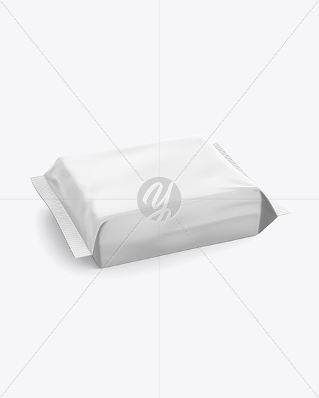 Snack Package Mockup - Half Side View (High-Angle Shot)