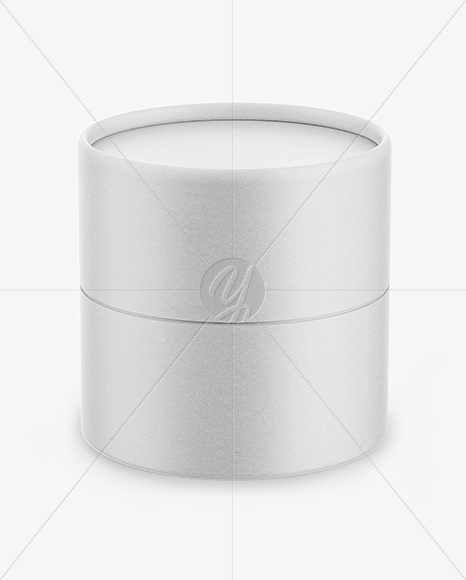 Kraft Round Paper Box Mockup - Front View (High-Angle Shot)