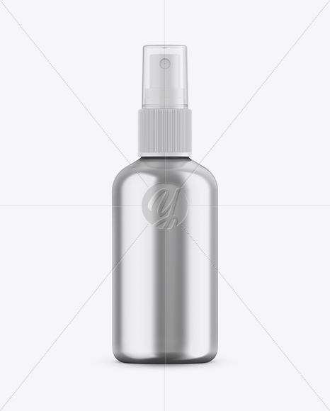 Metallic Spray Bottle Mockup