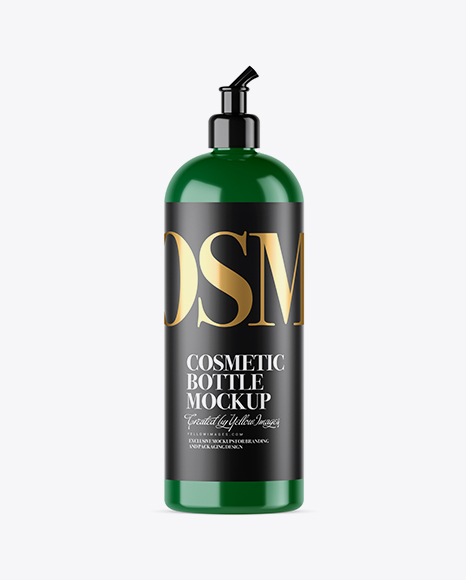 Glossy Cosmetic Bottle Mockup - Label mockup bottle