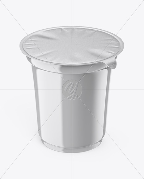 Glossy Plastic Cup Mockup - High-Angle Shot