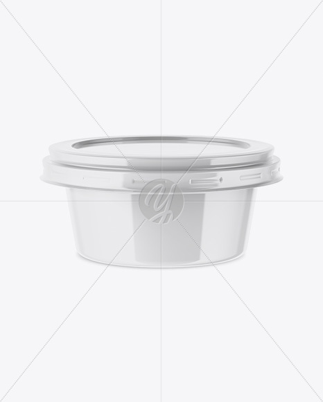 Glossy Plastic Cup Mockup - High Angle Shot