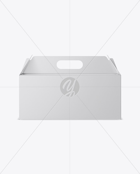 Glossy Paper Box Mockup - Front View