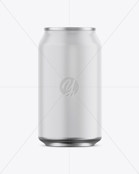 Matte Aluminium Can Mockup - Front View