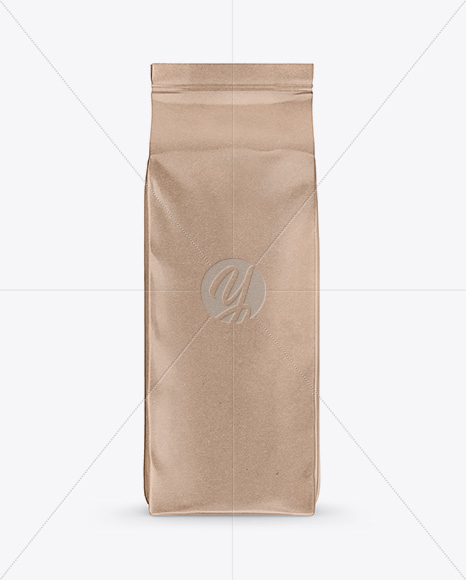 Kraft Coffee Bag Mockup - Front View