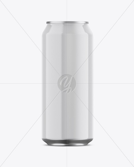 Glossy Aluminium Can Mockup - Front View