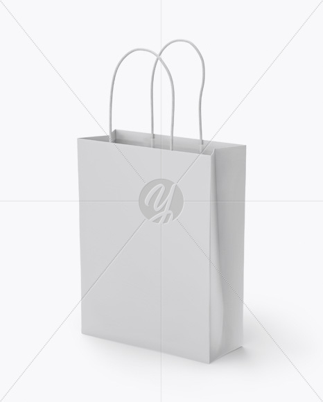 Matte Paper Bag Mockup - Half Side View