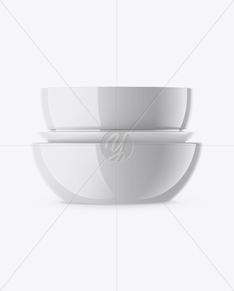 Glossy Cosmetic Jar Mockup Glossy Cosmetic Jar Mockup
