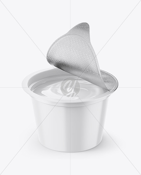 Opened Cup Mockup - Front View (High-Angle Shot)