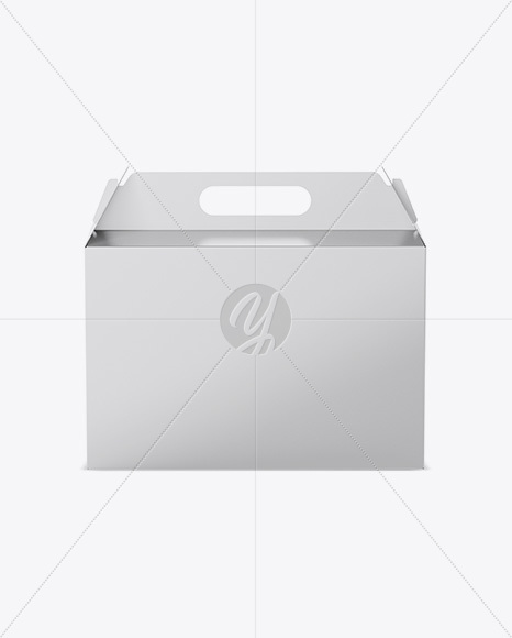 Matte Paper Box Mockup - Front View