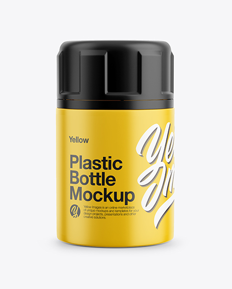 Matte Plastic Bottle Mockup