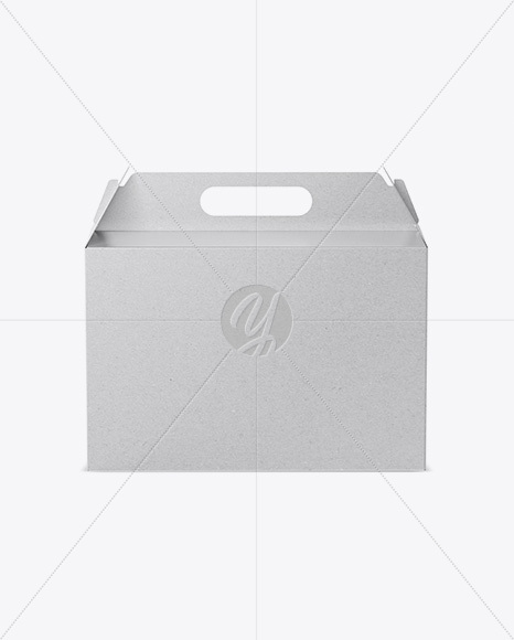 Kraft Paper Box Mockup - Front View