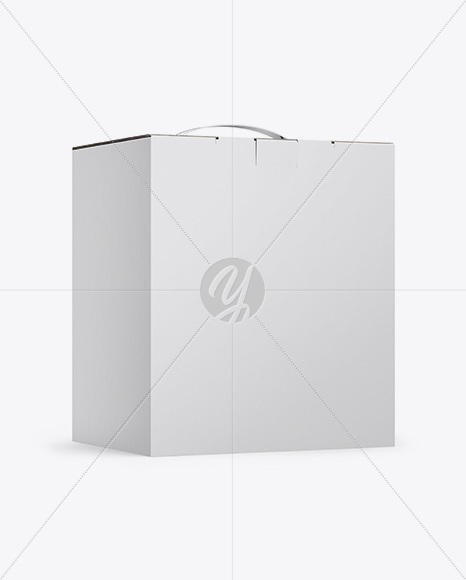 Paper Box Mockup - Half Side View