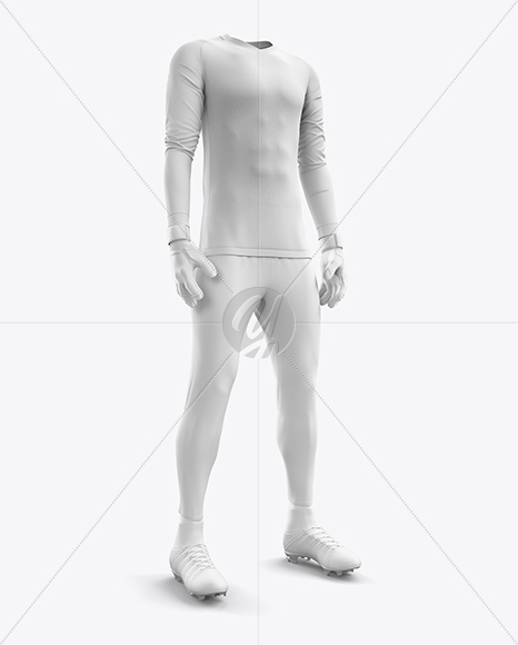 Men’s Full Soccer Goalkeeper Kit with Pants mockup (Hero Shot)