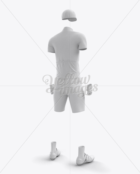 Men’s Full Cycling Kit Mockup (Hero Back Shot)