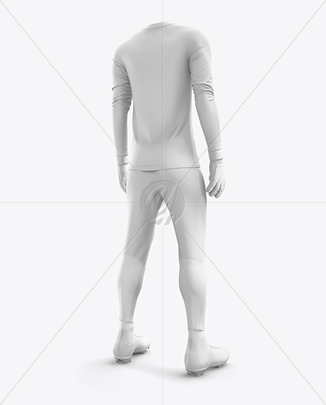 Men’s Full Soccer Goalkeeper Kit with Pants mockup (Hero Back Shot)