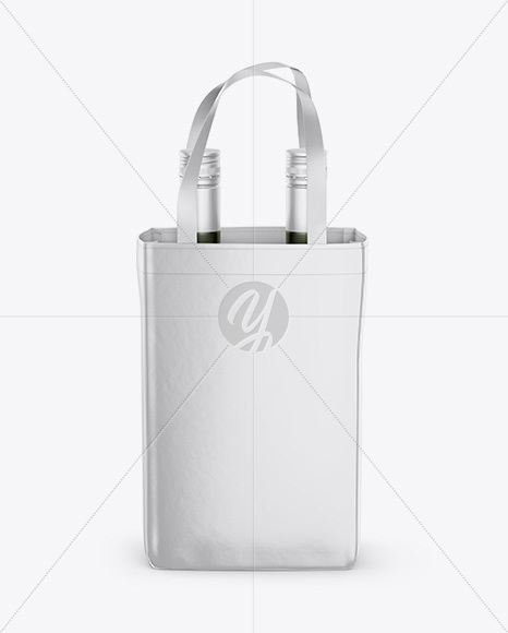 Bag With Wine Bottles Mockup - Front View