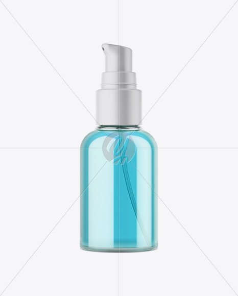 Cosmetic Bottle With Pump Mockup