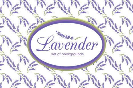 Lavender set of backgrounds - Textil design