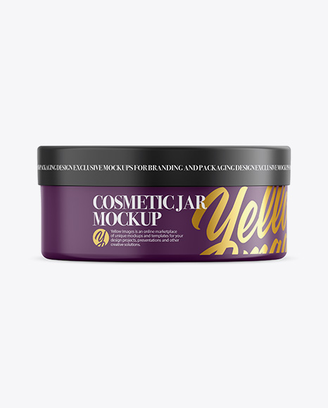 Matte Plastic Cosmetic Jar Mockup - Front View - Glossy+Plastic+Cosmetic+Jar+Mockup+-+Front+View+(High+... plastic