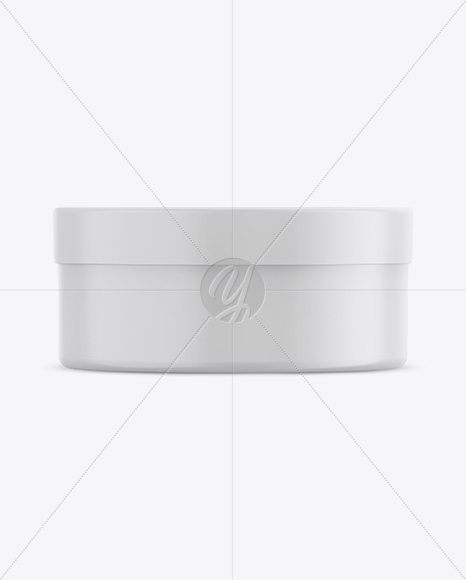 Matte Plastic Cosmetic Jar Mockup - Front View