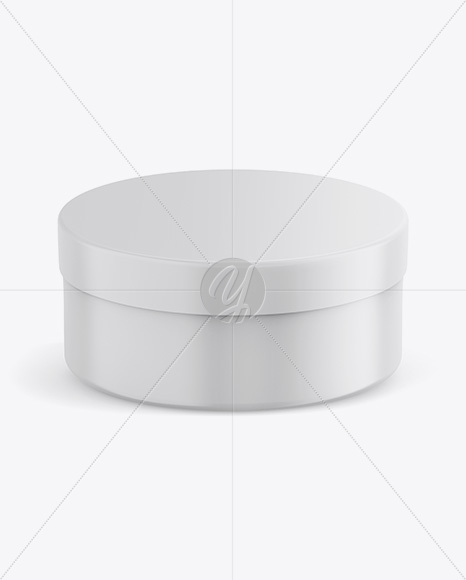 Matte Plastic Cosmetic Jar Mockup - Front View (High-Angle Shot)