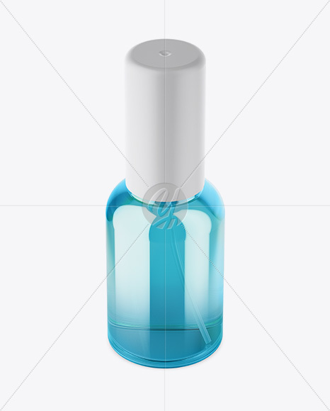 Cosmetic Bottle Mockup - High-Angle Shot