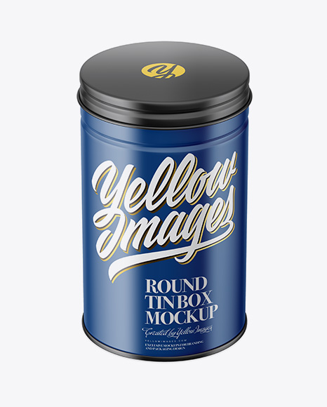 Matte Tin Box Mockup - High-Angle Shot - Matte+Round+Tin+Box+Mockup+(High-Angle+Shot)+in+Can+...