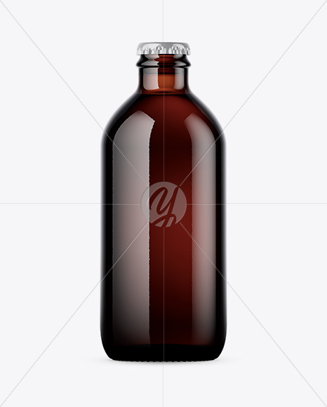 Dark Amber Beer Bottle Mockup