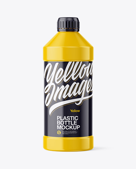 Glossy Plastic Bottle Mockup