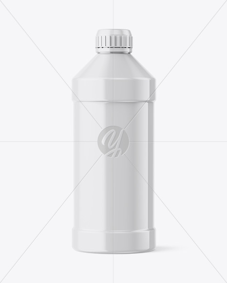 Glossy Plastic Bottle Mockup