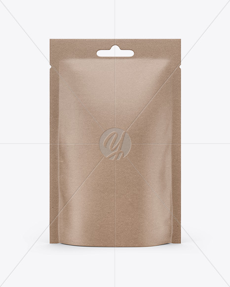 Kraft Stand Up Pouch Mockup - Front View