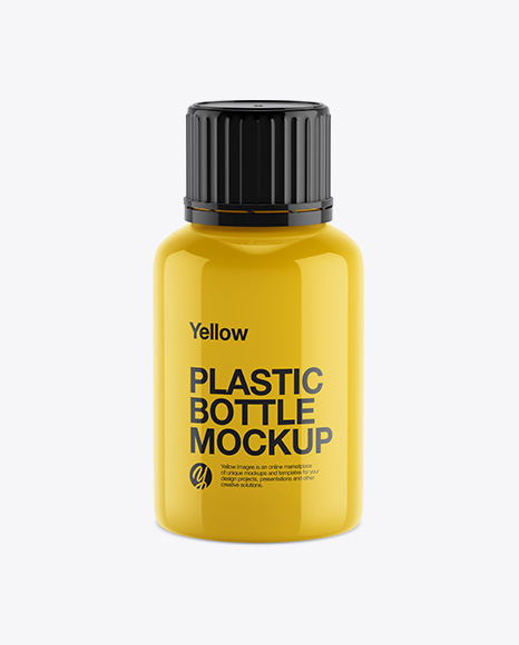 Glossy Plastic Bottle Mockup