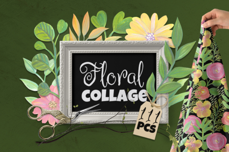 Floral Collage Creator - Gouache