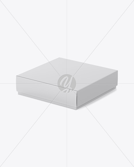 Matte Paper Box Mockup - Half Side View (High-Angle Shot)