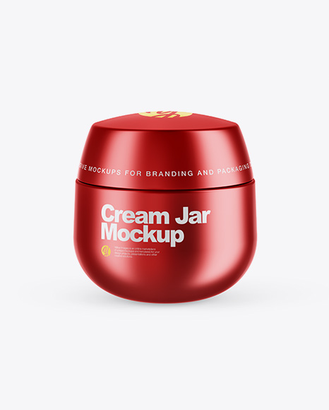 Matte Metallic Cream Jar Mockup - Yummy+cream+metallic+breakfast