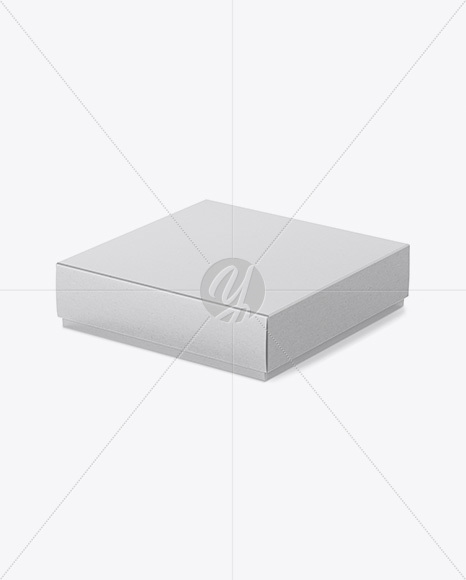 Kraft Box Mockup - Half Side View (High-Angle Shot)