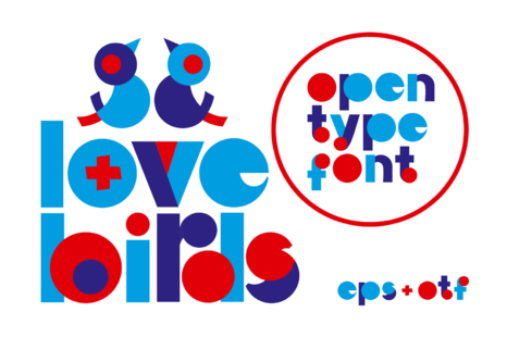 LOVE BIRDS Multicolor Font - Vibrant font