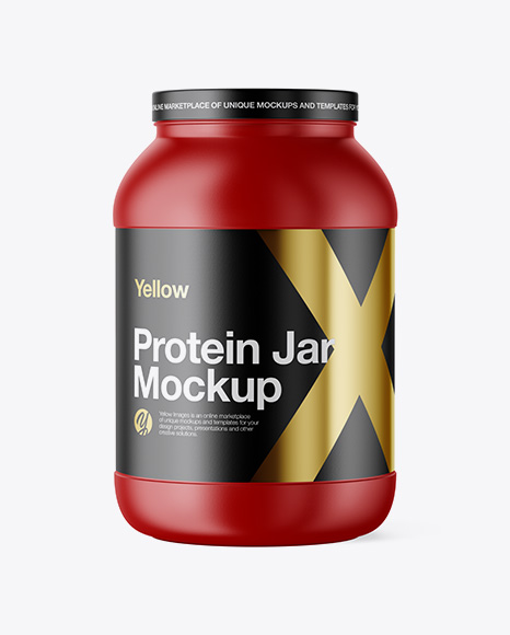 Matte Protein Jar Mockup