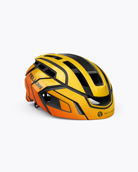 Cycling Helmet Mockup - Half Side View