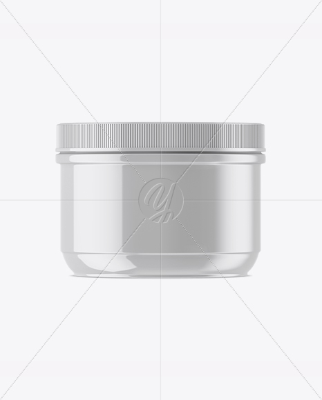 Glossy Plastic Jar Mockup