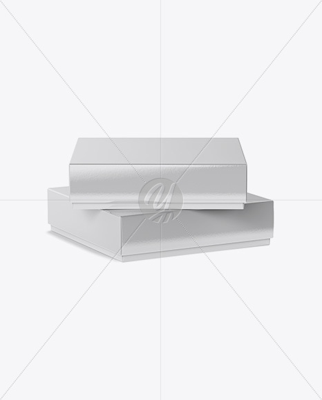 Two Glossy Paper Boxes Mockup